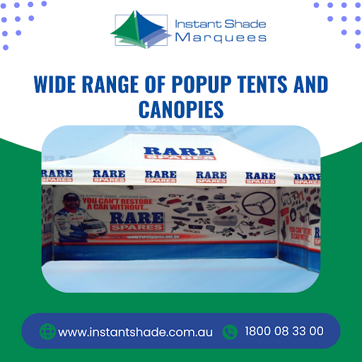 Wide range of popup tents and canopies