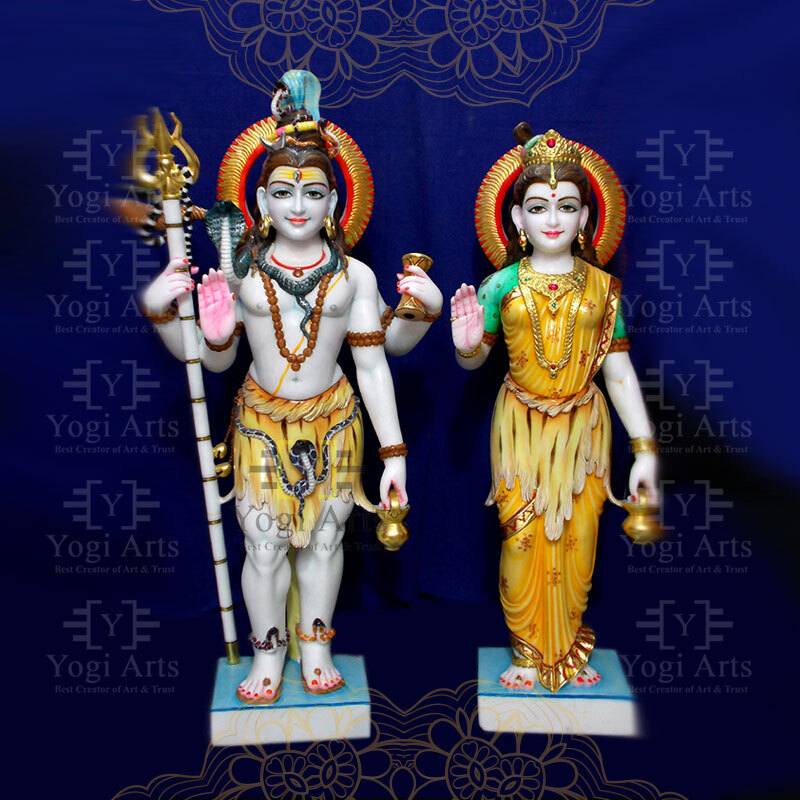 Marble Shiv Parvati Statue - Shop Now at Statue Art