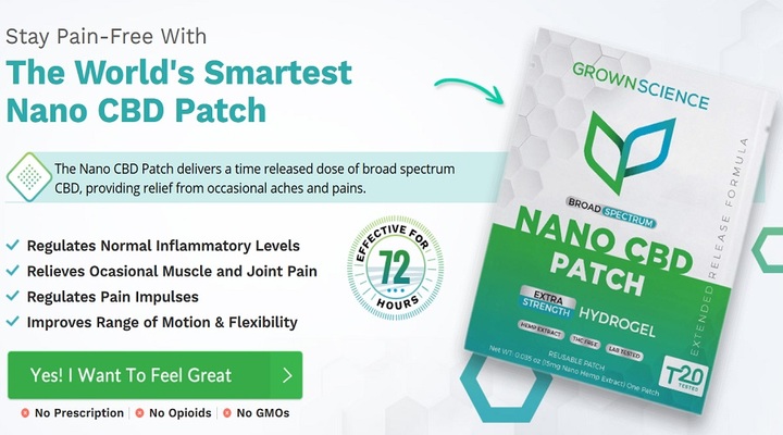 Grown Science Nano CBD Patch – Maintains Inflammation &amp; Reduce P