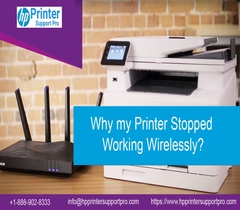 Why my HP Printer stopped working wirelessly @ 855-233-2220?