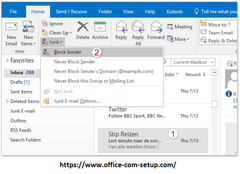 How You Can Block Emails on Outlook? - www.office.com\/setup