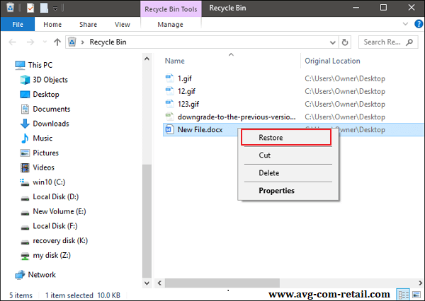 How You Can Recover Deleted Files in Windows? - Www.Avg.com/reta