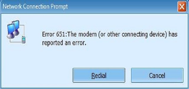 Connection Failed With Error 651