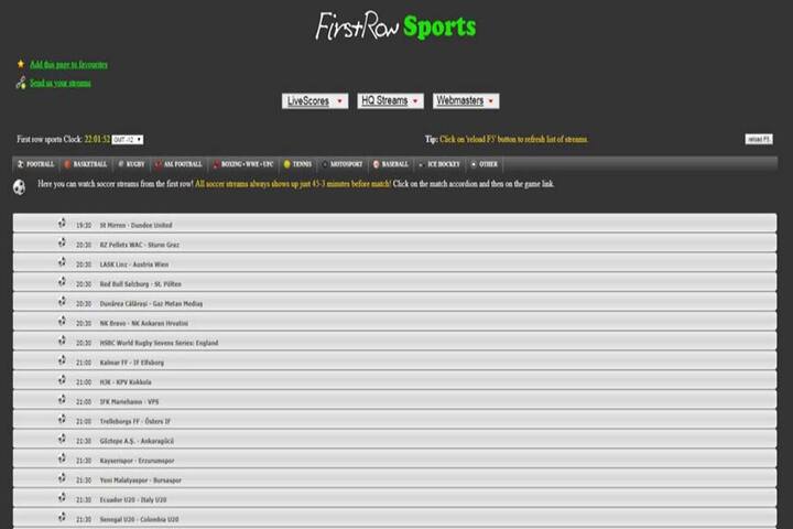 Firstrowsports Live Streaming Alternatives Sites To Watch Sports