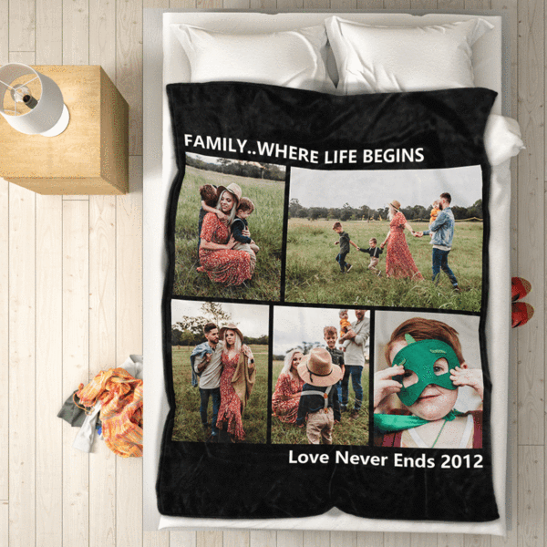 personalized photo blanket