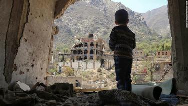 Rare drone footage shows Yemen frontline city in ruins