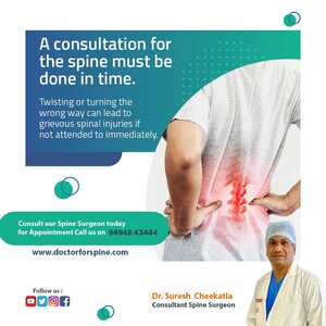 Spine surgery treatment in Hyderabad- Dr. Suresh Cheekatla.