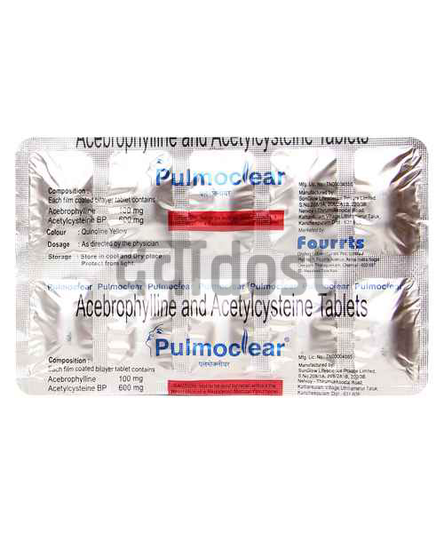 Pulmoclear 100mg/600mg Tablet 15s Buy online in India
