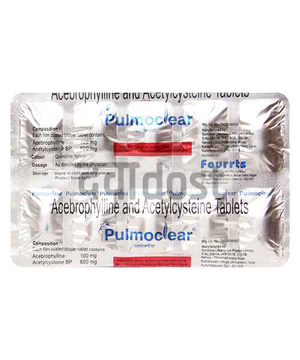 Pulmoclear 100mg\/600mg Tablet 15s Buy online in India