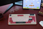 Red&amp;white Classical Retro Hot Swapping RGB Wireless Mechanical Keyboard