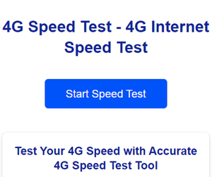 4G Internet Speed Test 