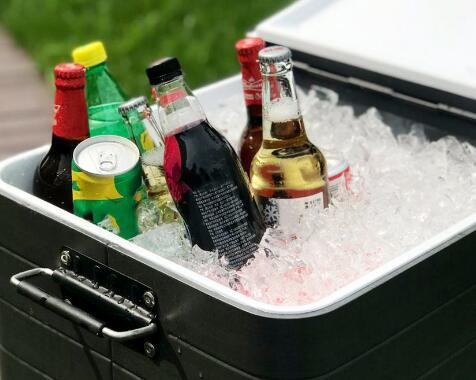 Beer cooler cart is great for outdoor parties