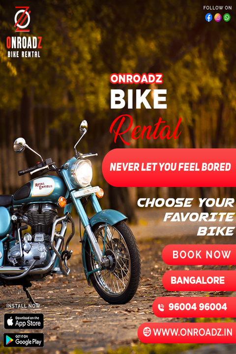 Rental bike in bangalore with 30% off