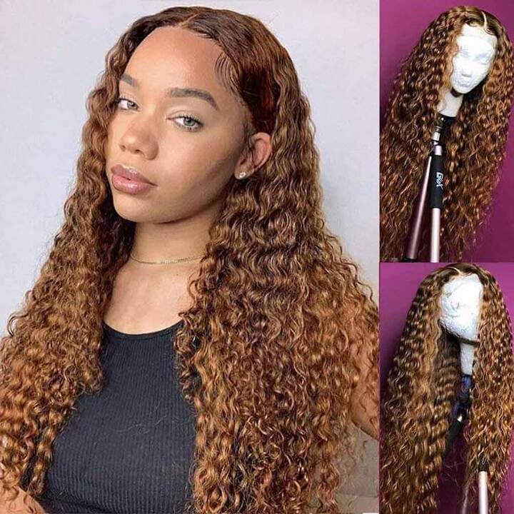 Charming Brown Curly Wig