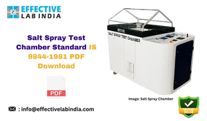 Salt Spray Test Chamber Standard IS 9844-1981 PDF Download Now