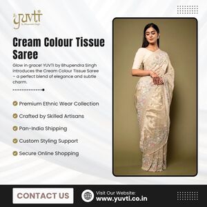 Elegant Cream Colour Tissue Sarees for All Occasions