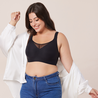 Tarbo V Neck Lace Seamless Bralette Wireless Full Coverage
