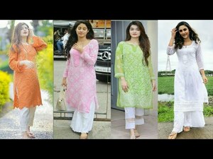 The Most Trending Long Chikankari Kurtis for Women of the Season!