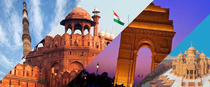 Golden triangle tour India by India taj tours Company.