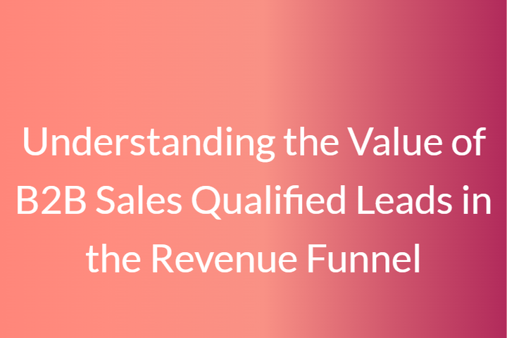 Understanding the Value of B2B Sales Qualified Leads in the Revenue Funnel