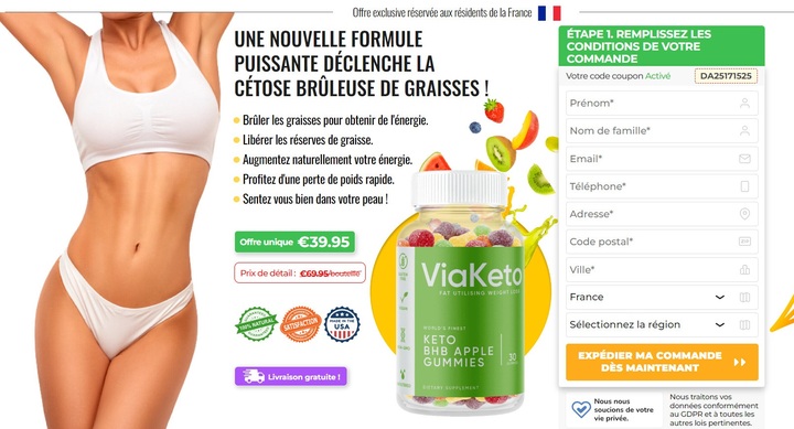 ViaKeto Keto BHB Apple Gummies France Avantages