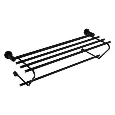 The towel rack consists of two supports and multiple cross bars