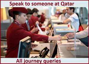  How do i speak to live person at Qatar?