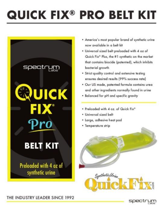 Spectrum Labs-Quick Fix Pro Belt Kit|synthetic Urine
