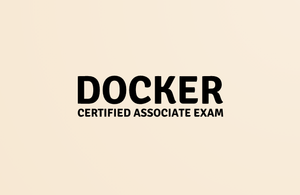 Docker Certified Associate emblem and hyperlink 