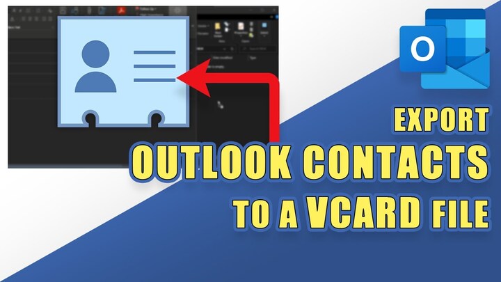 How do I Export Outlook Contacts to VCF?