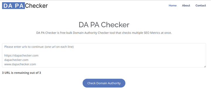How can domain and Page Authority be determined?
