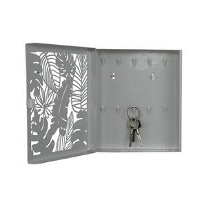 Durable metal key box with adjustable shelf