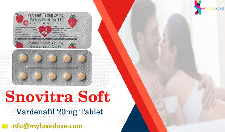 Buy Snovitra Soft (Vardenafil 20mg) for ED Treatment - 50% Discount & Same Day Delivery