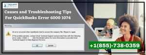 Causes and Troubleshooting Tips For QuickBooks Error 6000 1074