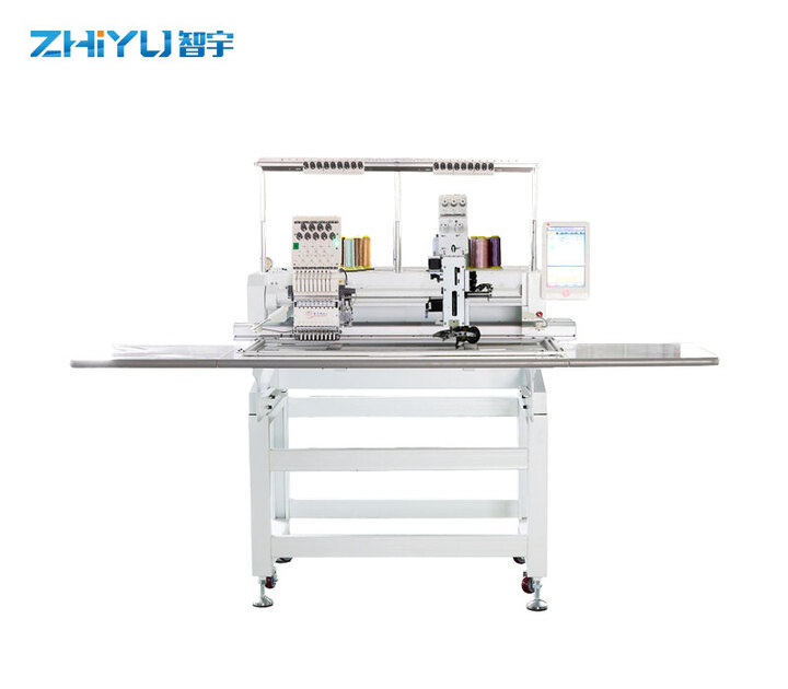 Which devices can be used with a single-head embroidery machine?