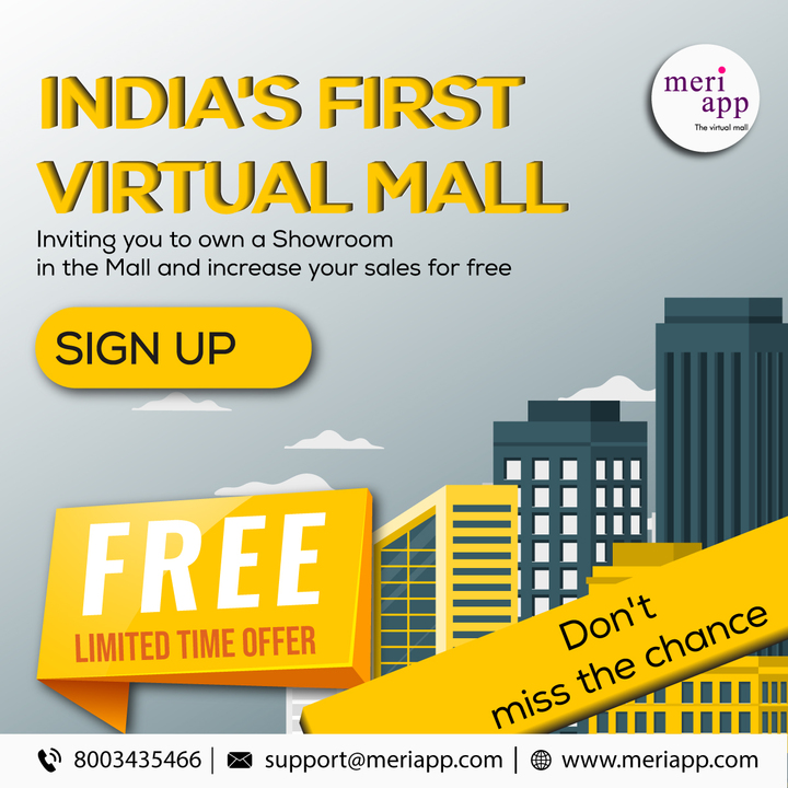 Register now on India's First Virtual Mall and skyrocket your sales