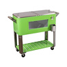 A portable rolling cooler cart