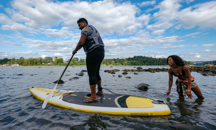 Practicing Yoga on Standup Paddle Boards in Vancouver