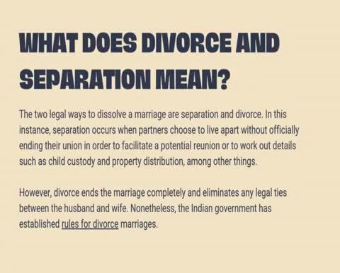 Difference Between Judicial Separation And Divorce