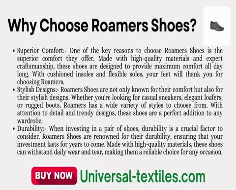 Find Your Perfect Pair of Roamers Shoes at Universal Textiles