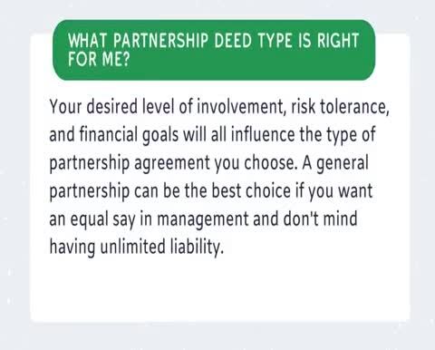 Types of Partnership Deed