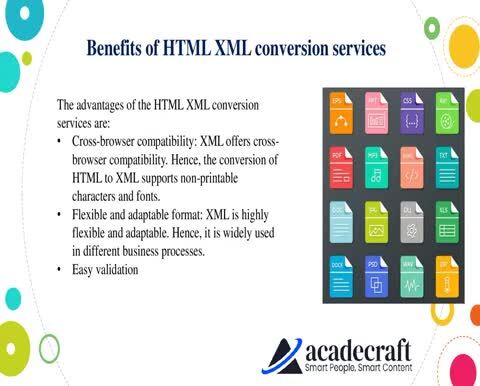 html xml conversion services