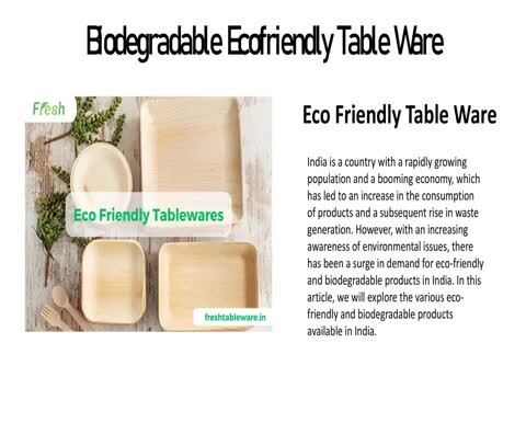 Freshtableware :  Eco Friendly Products In India | Biodegradabl