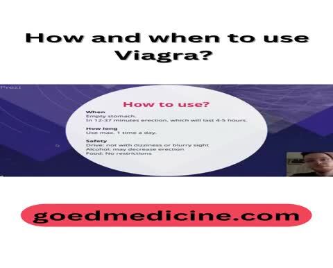 3. How and when to use Viagra